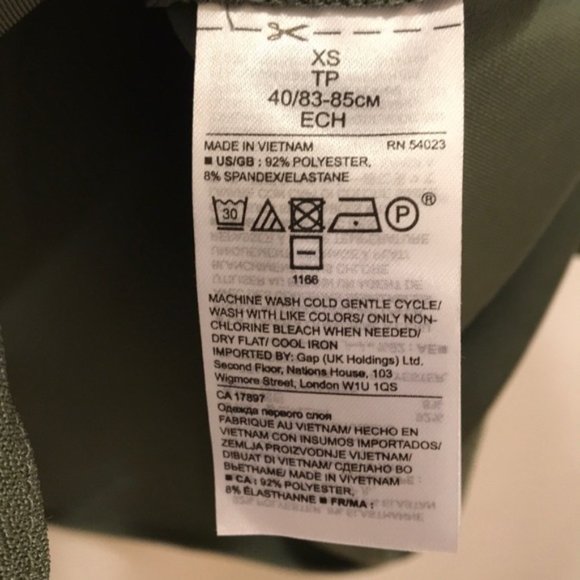 NWOT Banana republic tie front top army green XS - Picture 5 of 5